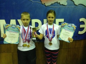 Барышев Андрей и Лагода Кристина победители соревнований по плаванию в городе Райчихинск
